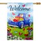 Northlight Welcome Pickup Truck with Flowers Outdoor House Flag 28&#x22; x 40&#x22;